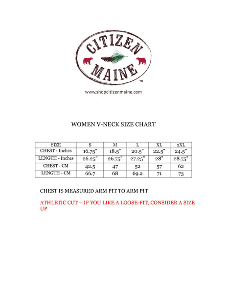 v-neck size chart 6405 bella canvas