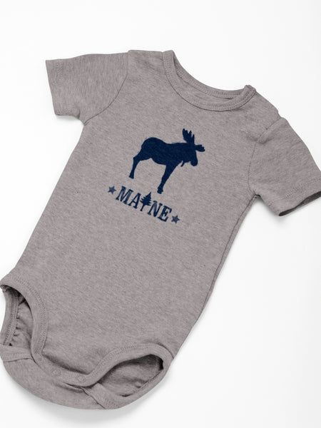 Maine 2 Star Moose Onesie