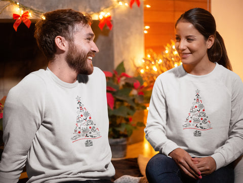 holiday sweatshirt couple