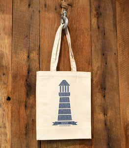 tote bag with lighthouse