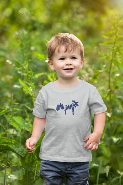 Maine toddler moose grey tshirt